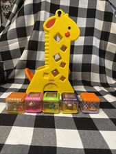 Vtg. 2003 Fisher Price Peek-a-Blocks Tumblin’ Sounds Giraffe. Untested 