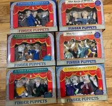 LOT OF 6 BOXED MAGNETIC PERSONALITIES FINGER PUPPETS -24 PUPPETS MIB
