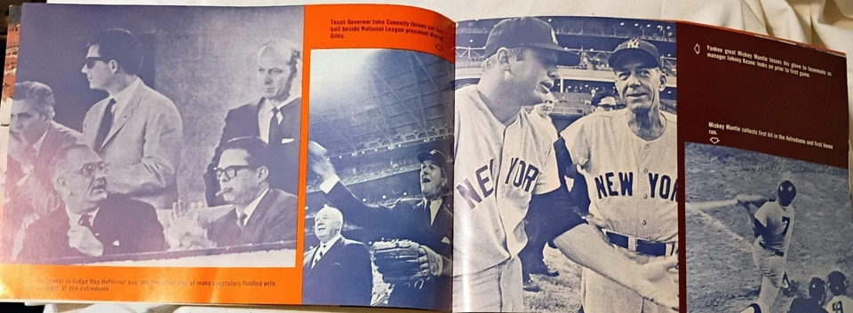 ORIGINAL 1965 MLB ASTROS FIRST YR ASTRODOME MICKY MANTLE WILLIE MAYS JOE MORGAN - Image 4 of 4
