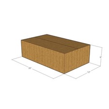 10 20x12x6 Kraft Brown Corrugated Shipping Boxes 32 ECT Single-Wall New
