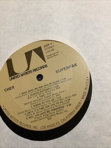 Cher - Cher SuperPak Double LP 1972 United Artists Vinyl UXS88~ Slip Cover - Picture 16 of 18
