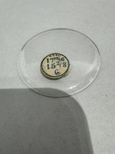 Vintage W.B. C. Pocket Watch Mineral Crystal 39.88mm 17 10/16 15 2/8 6 Clear