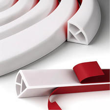 118 Inch Flexible Quarter round Molding Trim, Peel and Stick Silicone Caulk Stri