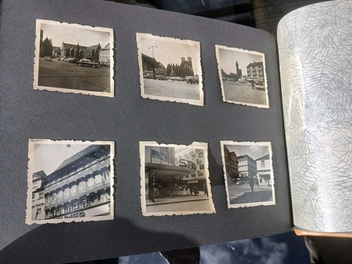 1 Fotoalbum leer + 1 Fotoalbum 50 er Jahre mit 230 Fotos Familie Autos Zoo Halle - Bild 2 von 18