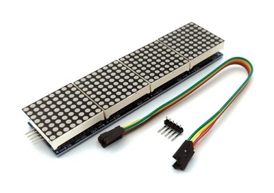 BerryBase Max7219, 4-in-1 LED Punkt-Matrix-Display Modul, 8x8, SPI-Bus, 5V,