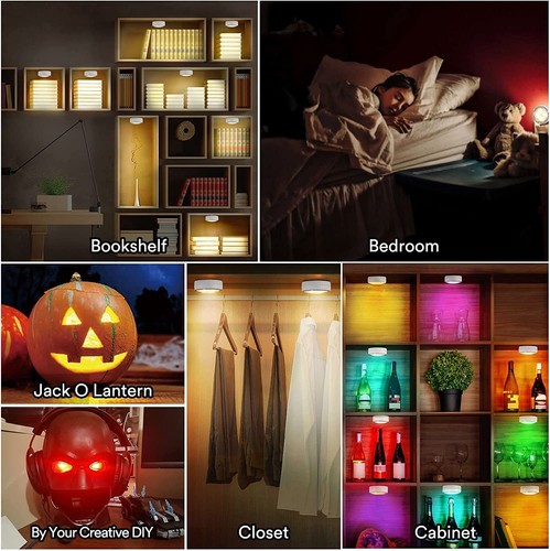 LED Puck Lights Battery Operated LED Under Cabinet Lighting Wireless Stick on... - Picture 2 of 7