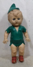 Vintage 1950s The Sun Rubber Co Disney Peter Pan Squeaky Doll Figure 10" USA