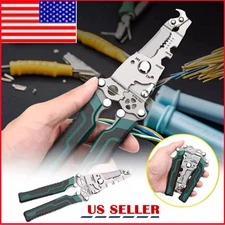 Multifunctional Electrician Pliers Cable Wire Stripper Cutter Crimping Tool