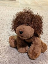 Ganz Webkinz Brown Dog Plush Puppy Shaggy Stuffed Animal Toy HM195 NO CODE