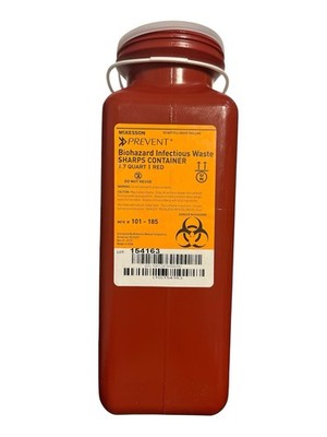 Lot Of 10 New Sharps Container McKesson Prevent Medical 1.7 Quart, Red