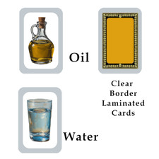 OIL  WATER CUSTOM CARDS IN FULL COLOR AND LAMINATED - 8 Orange Back Cards 