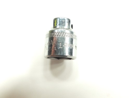 MAC TOOLS 1/4" DRIVE 14MM SHALLOW 6 POINT SOCKET - MADE IN USA - METRIC - M614MM - Picture 3 of 5