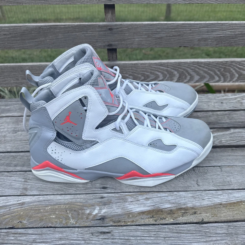 Jordan True Flight Wolf Gris Naranja 342964-118 Totalmente Nuevo en Caja Varios Talla 14 Foto 3 de 4