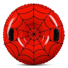 1 Pack Spider Web Snow Tube, 35.43 Inch Cold Resistant PVC Inflatable Big Dou...