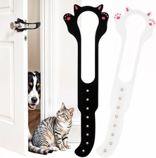 Cat Door Latch 2 PCS Door Prop Cat Opener for Cats Keep Dogs Out Stronger Flex D