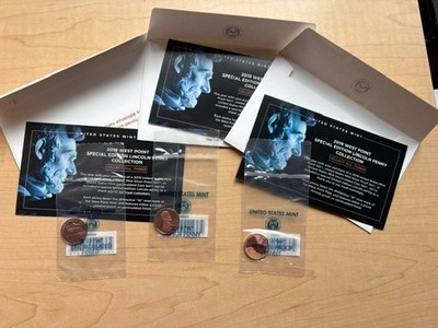 2019 W Lincoln Penny Cent. Uncirculated, Proof & Reverse Proof 3 Coin Set. #30