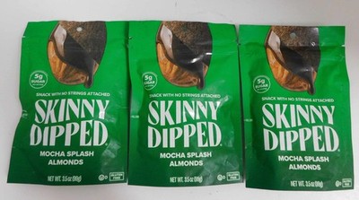 Lot of 3 Skinny Dipped MOCHA SPLASH ALMONDS BB 11/16/26