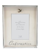 Confirmation Photo Frame - Silver Dove