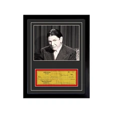 Shemp Howard Signed Cancelled Check Framed Display