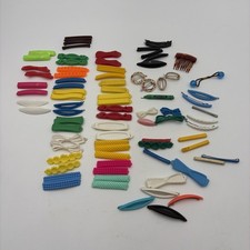 Lot of 80 Vintage Assorted Goody Similar 1980' Plastic Hair Barrettes Snap-Tight