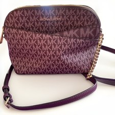 Borsa a tracolla Michael Kors Jet Set viaggio media logo cupola bordeaux 35F1GTVC6B