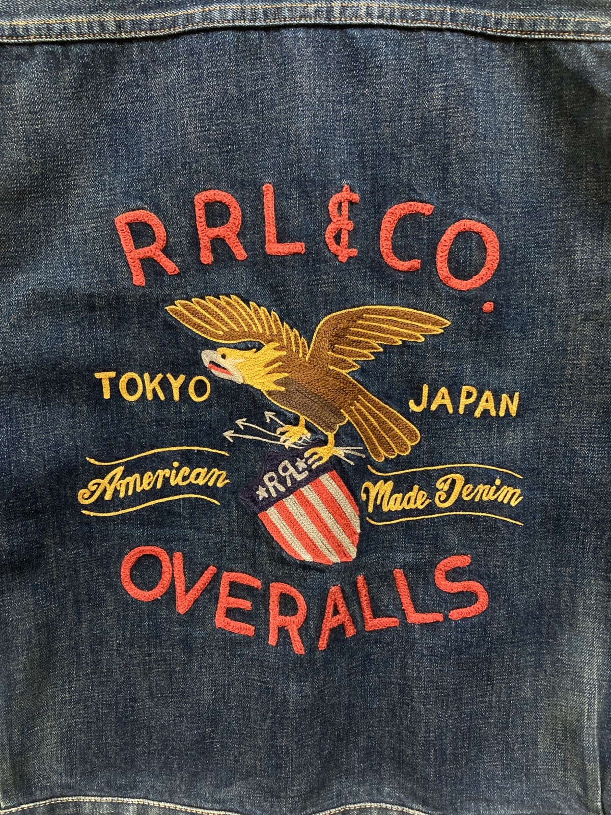 RRL RALPH LAUREN 2nd Denim Jacket Indigo Men's Size XL Made in USA Pre-Owned image 6