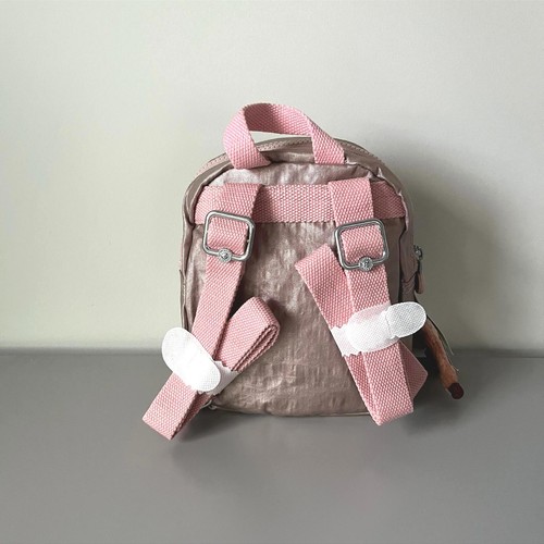 Kipling Rosalind Mini Shoulder Backpack - Metallic Pink NWT - Picture 3 of 7