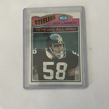 1977 Topps All-Pro Jack Lambert #480 Pittsburgh Steelers Football Card