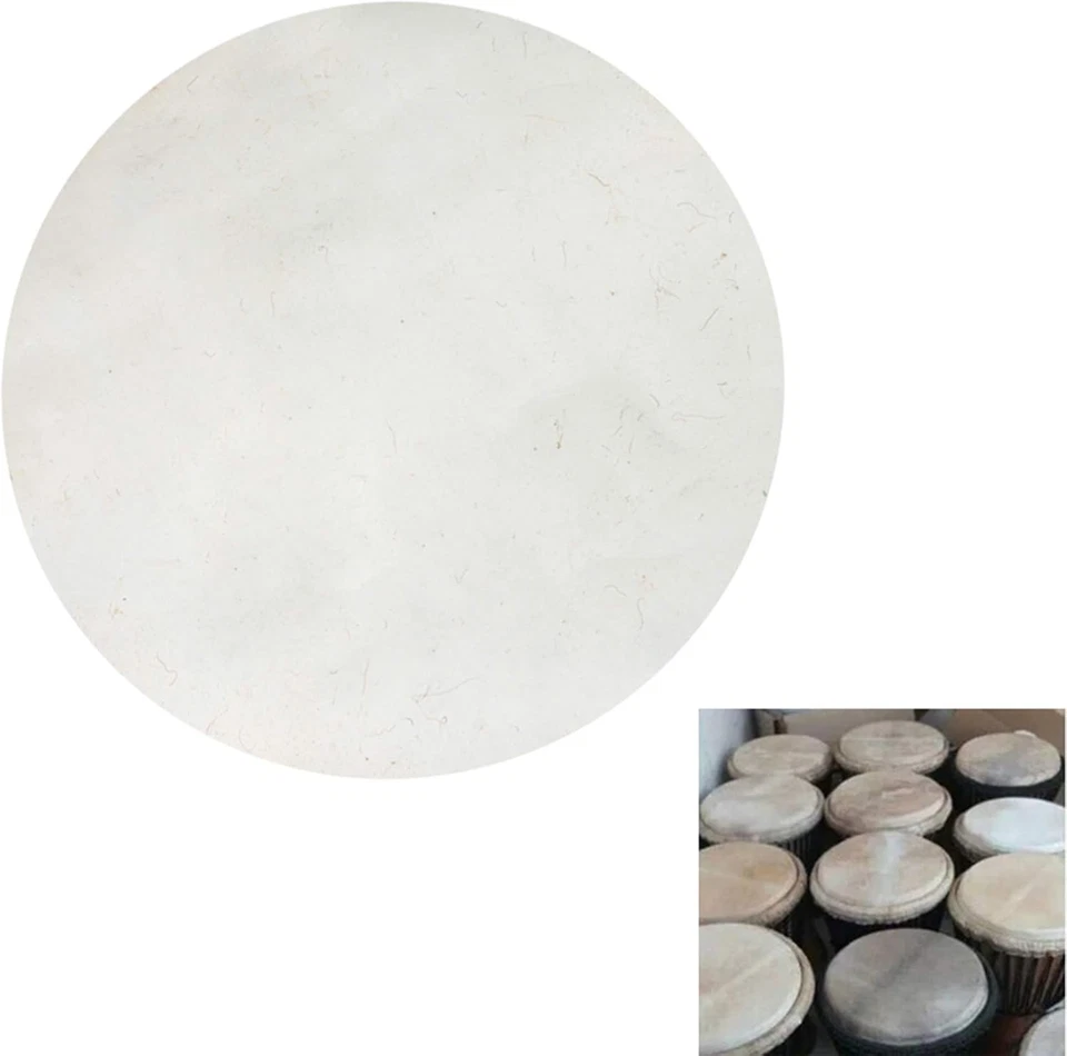Yibuy Beige Ziegenleder Ziegenhaut Schlagzeug Kopf für Bongo Drums Ersatzteile - Bild 4 von 4