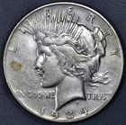 1934-S $1 PEACE SILVER DOLLAR KM# 150 Grade:  VG+/F A6063