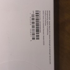 Apple Watch SE 3 44mm Midnight Aluminum Sport Band S/M MEHQ4LW/A A3325 9K