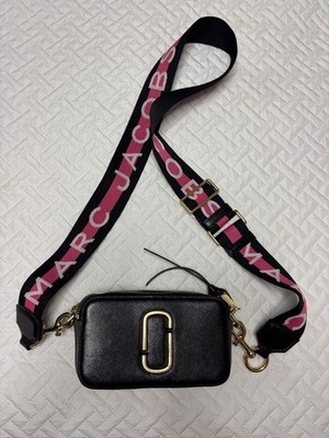 LIMITED EDITION Marc Jacobs Snapshot Colorblock Logo Strap Crossbody, Gold