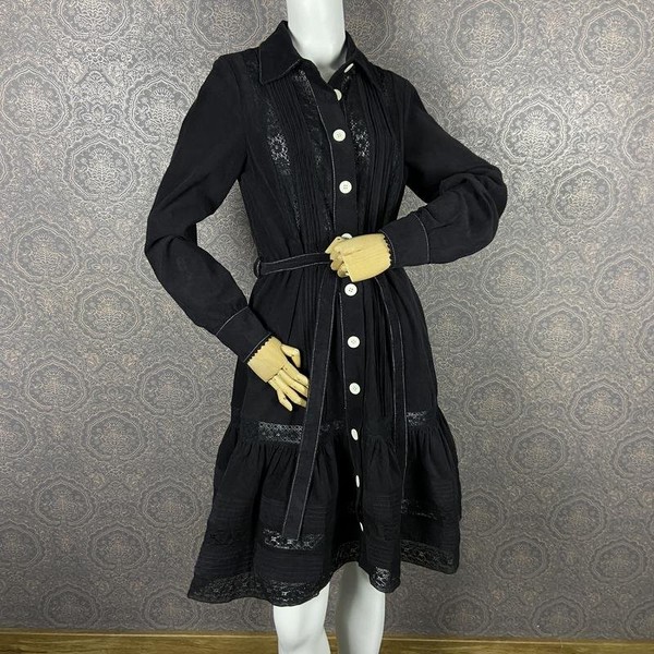 Women Manoush Dress Black Cotton 36
