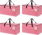 Extra Large Moving Bags with Zipper - Heavy Duty Tote for Packing Pink-4 