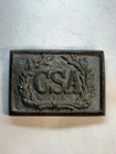 Civil War Confederate “CSA with Wreath” Belt Buckle – Johnny Reb Style
