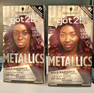 Got2b Metallics Permanent Hair Color - #M64 Purple Night - Radiance Dye Qty 2