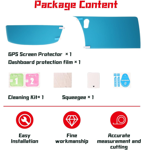 Console Dashboad Navigation Screen Touch Protector Films For Corvette C8 2020+ - Picture 2 of 19