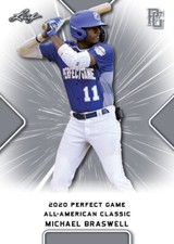 10 ct lot 2020 Michael Braswell Leaf Perfect Game Nike AA Classic Aflac All Star