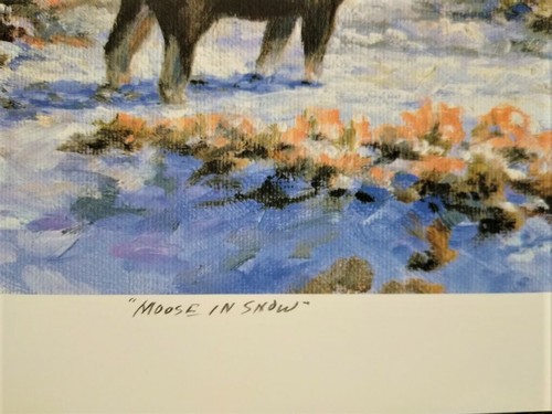 Moose in Snow Art Print - 第 3/3 張圖片