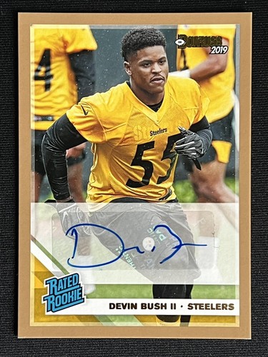 2019 Donruss Devin Bush II Rated Rookie Autograph LOT (5 Cards) #344 - Bild 2 von 6