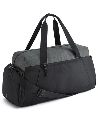  Bolsas de Gimnasio para Hombres Mujeres, Bolsa de Lona de Viaje Plegable, Ligera 1-Negro - Imagen 1 de 6
