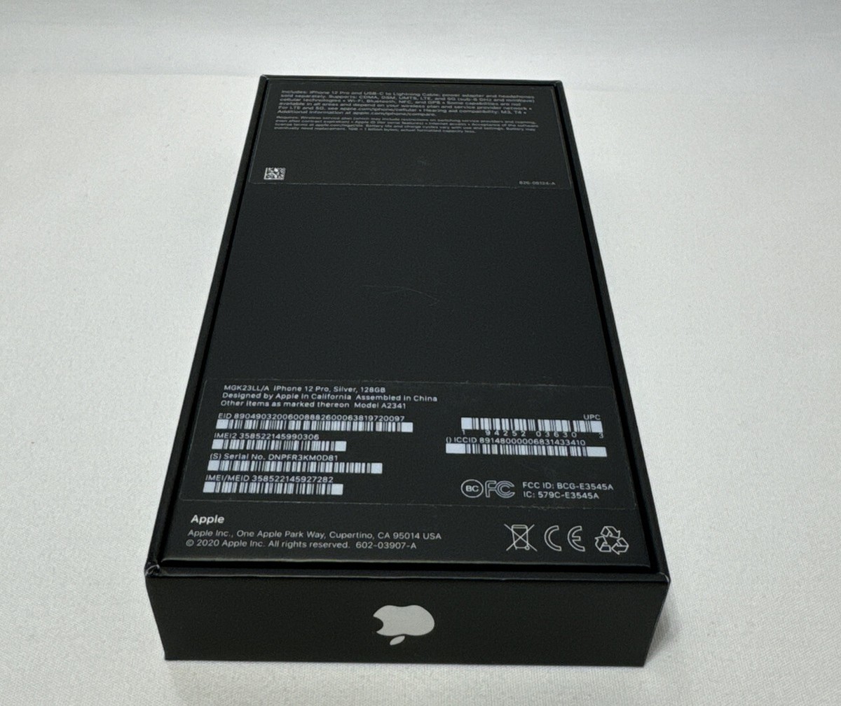 Apple iPhone 12 Pro Silver 128GB NO PHONE, NO ACCESSORIES EMPTY BOX ONLY! | eBay Apple iPhone 12 Pro Silver 128GB NO PHONE, NO ACCESSORIES EMPTY BOX ONLY! | eBay
