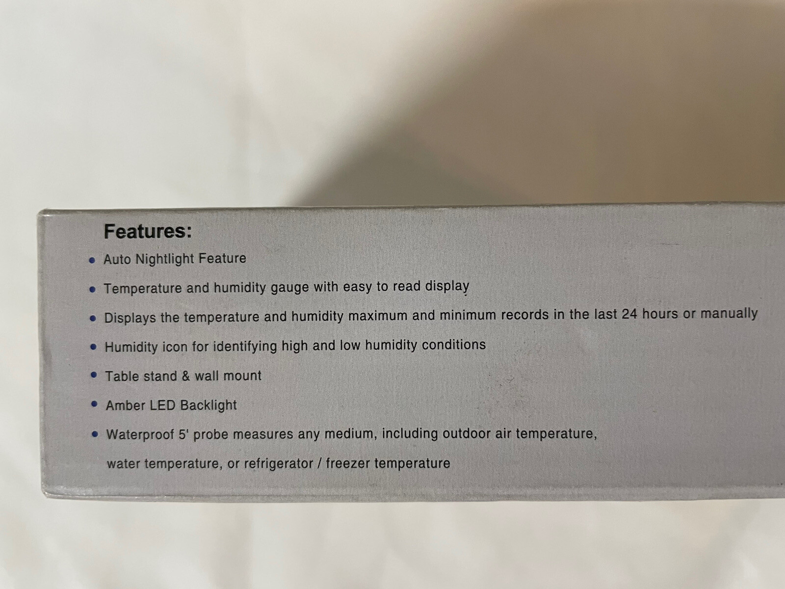 Indoor Temperature and Humidity Monitor Ambient Weather Waterproof Wall Or Table