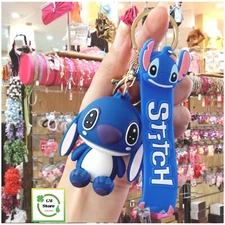 Disney Stitch Cartoon Handbags Bags Hanger Pendant Keychains Rings