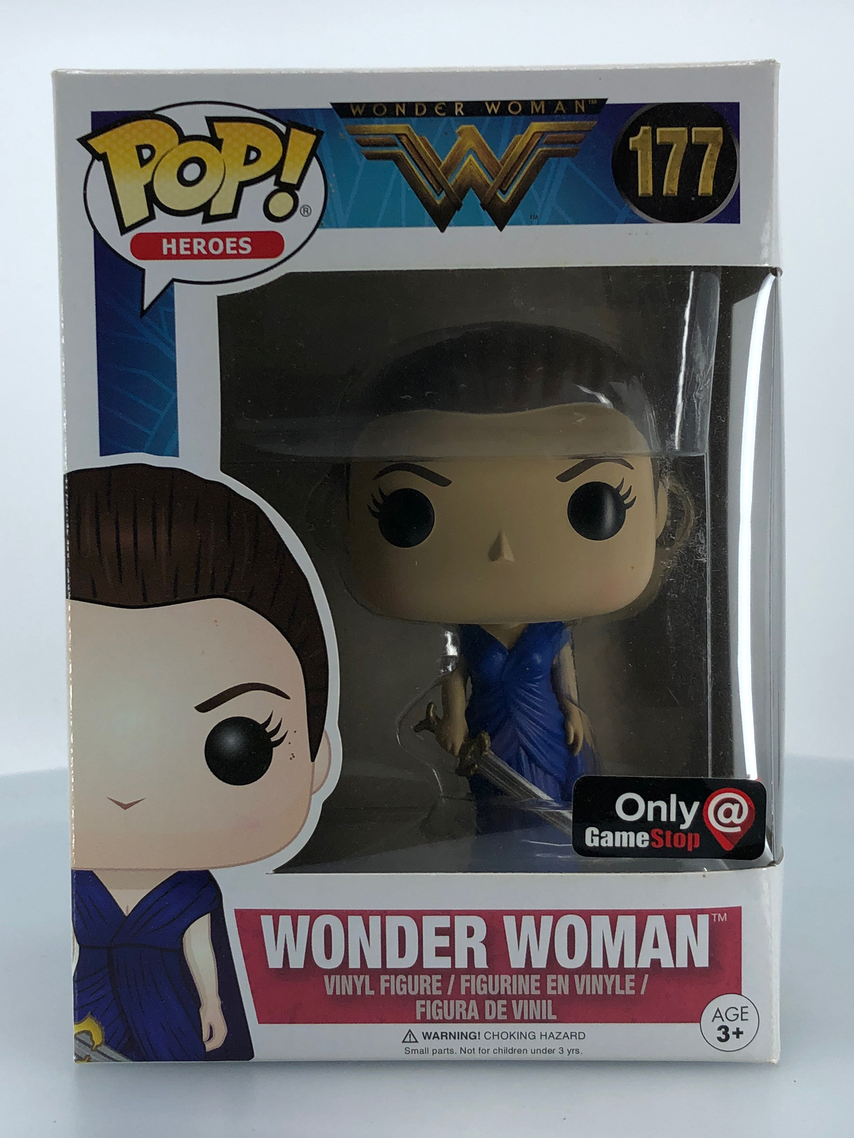 Funko Pop! Heroes Dc Comics Wonder Woman Blue Dress #177 Damaged