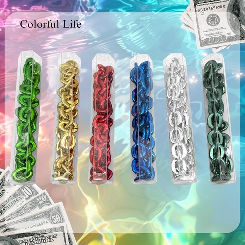 Large Chunky Plastic Link Chains Necklace Hip Hop Fake Gold 36 Inch Non-Fading - Picture 5 of 5