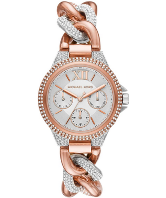 NEW Michael Kors Camille Chain Glitz Two Tone Rose Gold NEW Michael Kors Camille Chain Glitz Two Tone Rose Gold