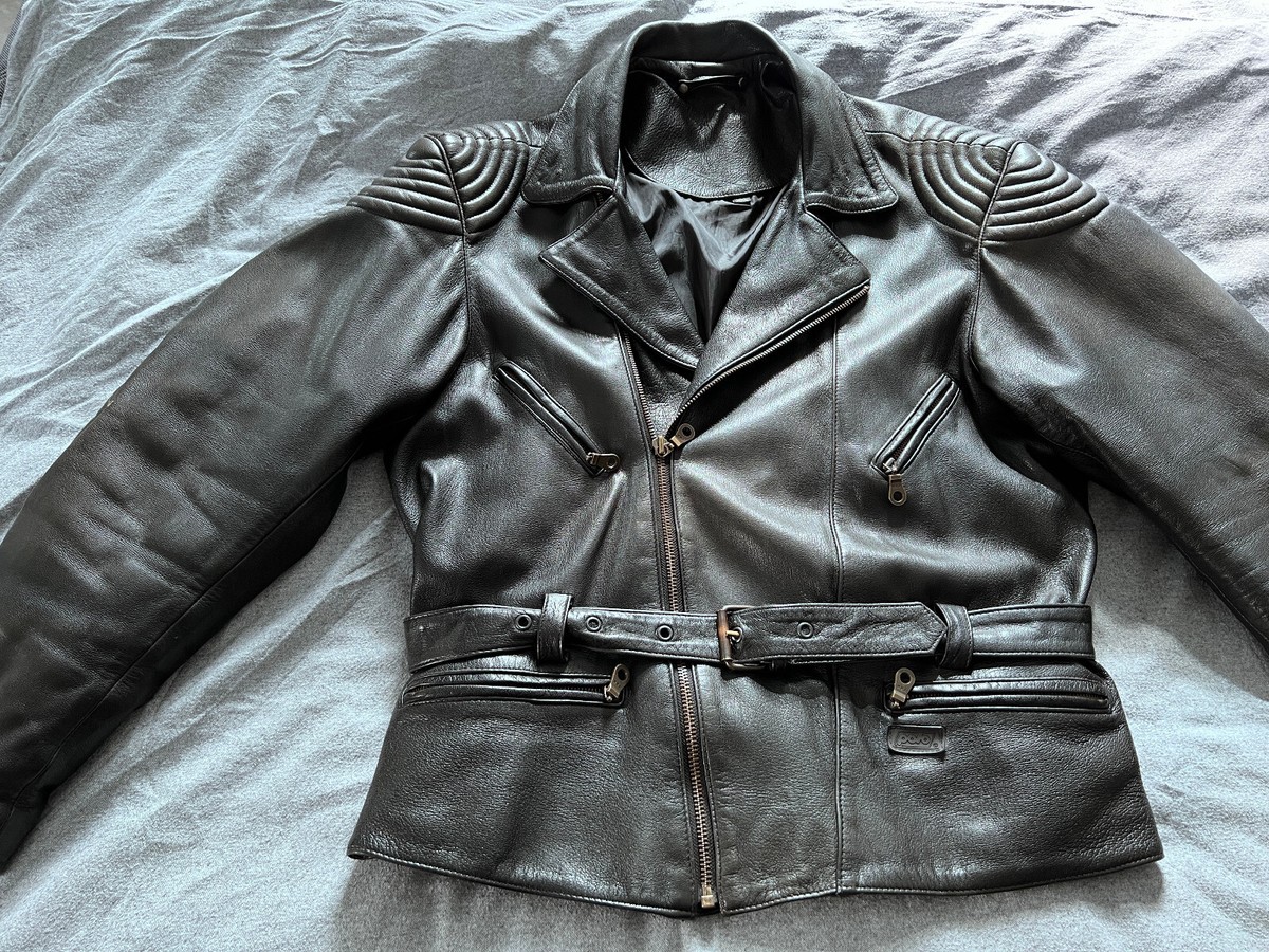 Motorradjacke Herren Leder XXL Schwarz gebraucht