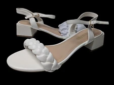 DREAM PAIRS Women's Low Block Chunky Heels-Braided- Open Toe- Ankle Strap- Sz 9