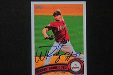 Wandy Rodríguez AUTOGRAPHED HOUSTON ASTROS BASEBALL CARD 